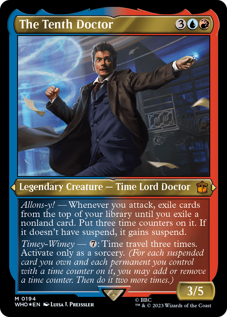 The Tenth Doctor (Display Commander) - Thick Stock (194) [Doctor Who] foil - Deck Out Gaming