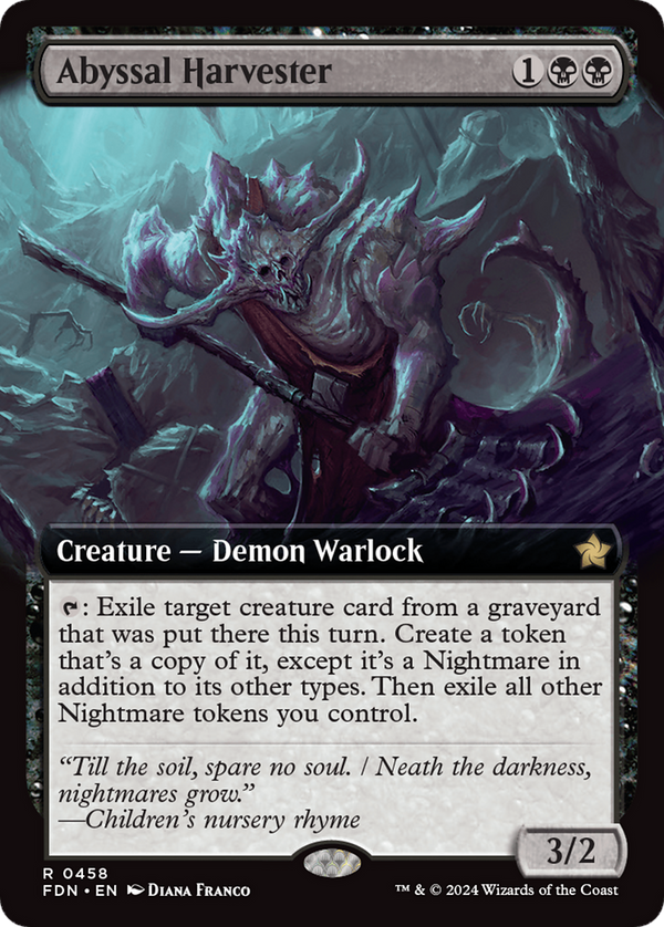 Abyssal Harvester (Extended Art) (458) [Foundations] foil - Deck Out Gaming