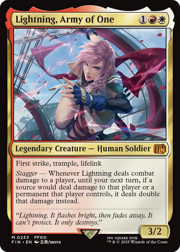 Lightning, Army of One (233) [FINAL FANTASY] - Deck Out Gaming