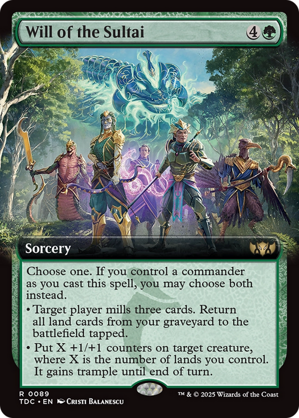 Will of the Sultai (Extended Art) (89) [Commander: Tarkir: Dragonstorm] - Deck Out Gaming