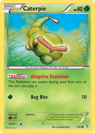 Caterpie (3) [Generations] Reverse Holofoil - Deck Out Gaming