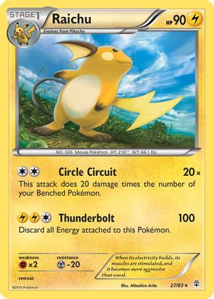 Raichu (27) [Generations] Reverse Holofoil - Deck Out Gaming