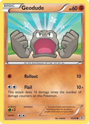Geodude (43) [Generations] Reverse Holofoil - Deck Out Gaming