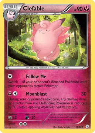 Clefable (51) [Generations] Reverse Holofoil - Deck Out Gaming