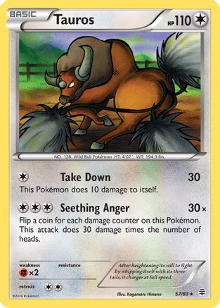 Tauros (57) [Generations] Reverse Holofoil - Deck Out Gaming
