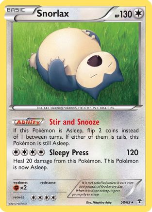 Snorlax (58) [Generations] Reverse Holofoil - Deck Out Gaming
