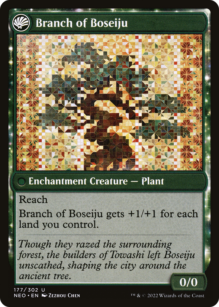 Boseiju Reaches Skyward (177) [Kamigawa: Neon Dynasty] foil - Deck Out Gaming