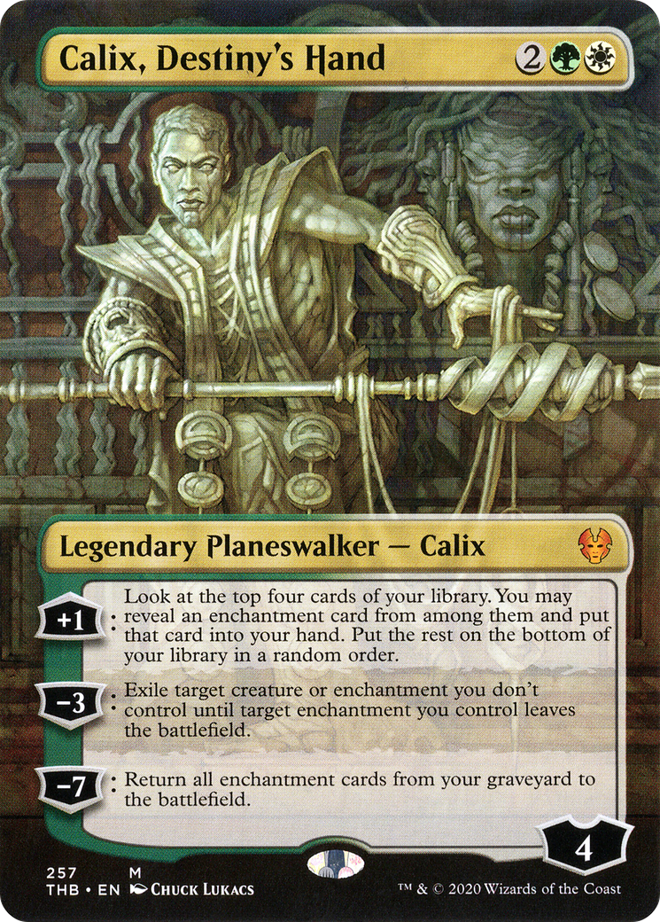 Calix, Destiny's Hand (Borderless) (257) [Theros Beyond Death] foil - Deck Out Gaming