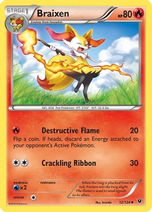Braixen (12) [XY - Fates Collide] Reverse Holofoil - Deck Out Gaming