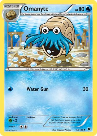 Omanyte (17) [XY - Fates Collide] Reverse Holofoil - Deck Out Gaming