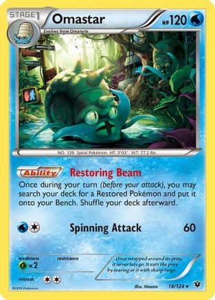 Omastar (18) [XY - Fates Collide] Reverse Holofoil - Deck Out Gaming