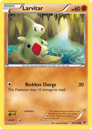 Larvitar (40) (40) [XY - Fates Collide] Reverse Holofoil - Deck Out Gaming