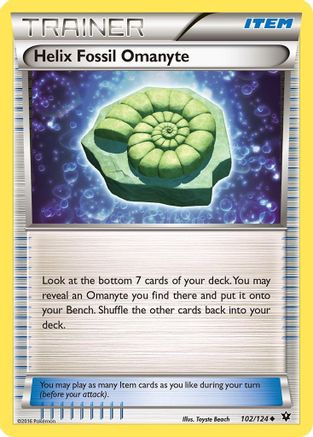 Helix Fossil Omanyte (102) [XY - Fates Collide] - Deck Out Gaming