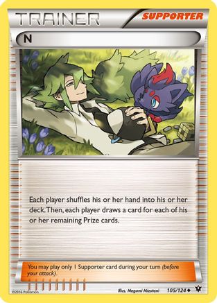 N (Supporter) (105) [XY - Fates Collide] Reverse Holofoil - Deck Out Gaming