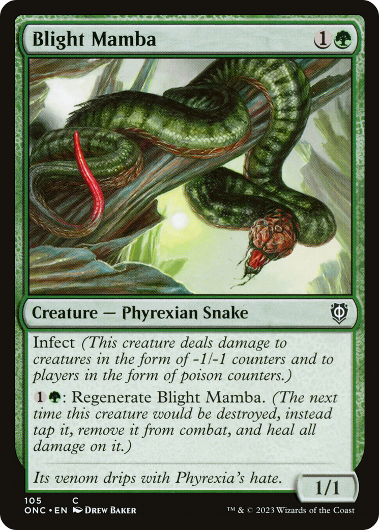 Blight Mamba (105) [Phyrexia: All Will Be One Commander] - Deck Out Gaming
