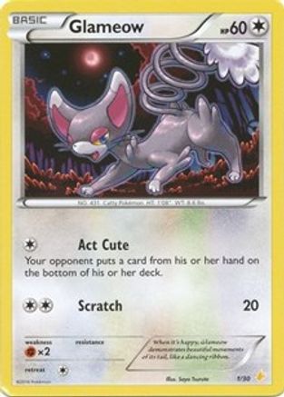 Glameow (1) (1) [XY Trainer Kit: Pikachu Libre & Suicune] - Deck Out Gaming