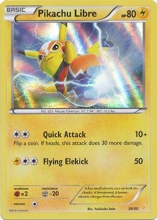 Pikachu Libre (30 - Holo) (30) [XY Trainer Kit: Pikachu Libre & Suicune] Holofoil - Deck Out Gaming