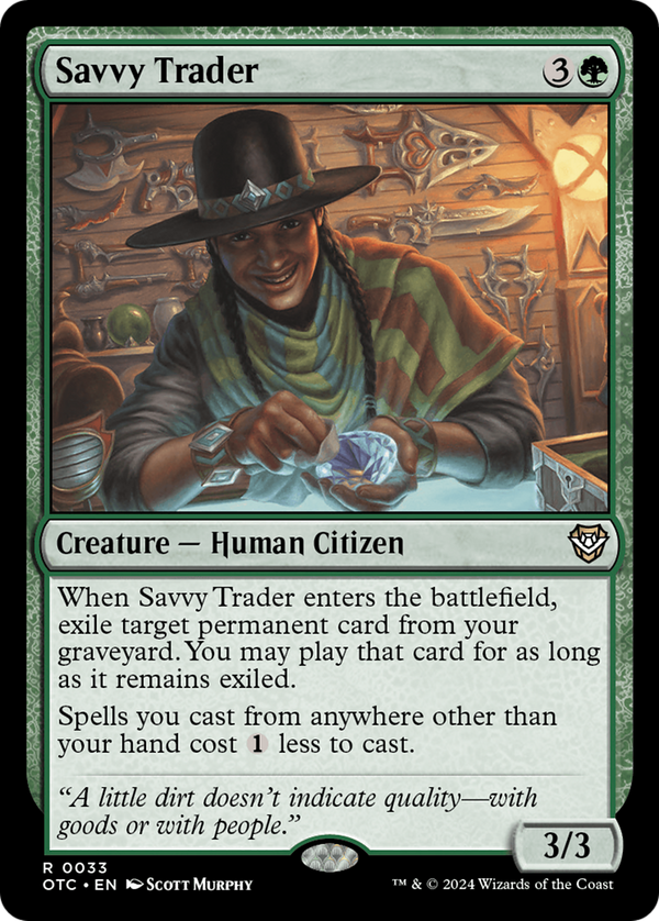 Savvy Trader (33) [Outlaws of Thunder Junction Commander] - Deck Out Gaming