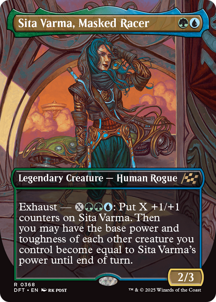 Sita Varma, Masked Racer (Borderless) (368) [Aetherdrift] foil - Deck Out Gaming