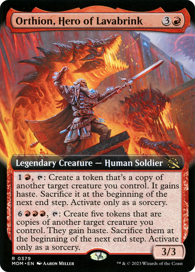 Orthion, Hero of Lavabrink (Extended Art) (379) [March of the Machine] - Deck Out Gaming