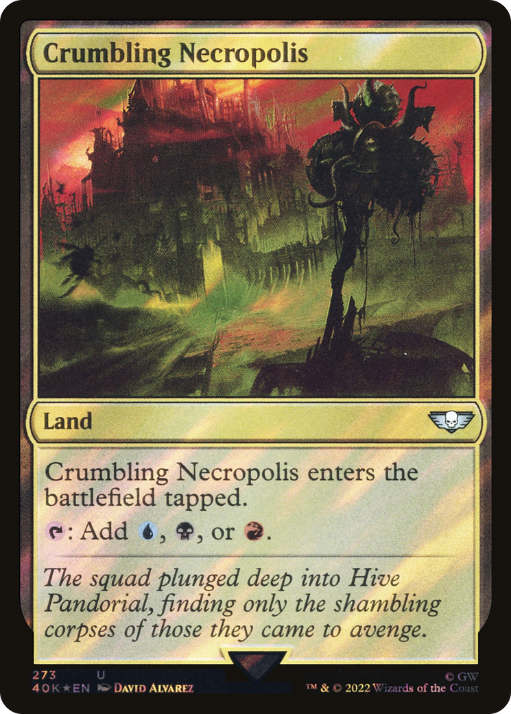 Crumbling Necropolis (Surge Foil) (273) [Warhammer 40,000 Commander] foil - Deck Out Gaming