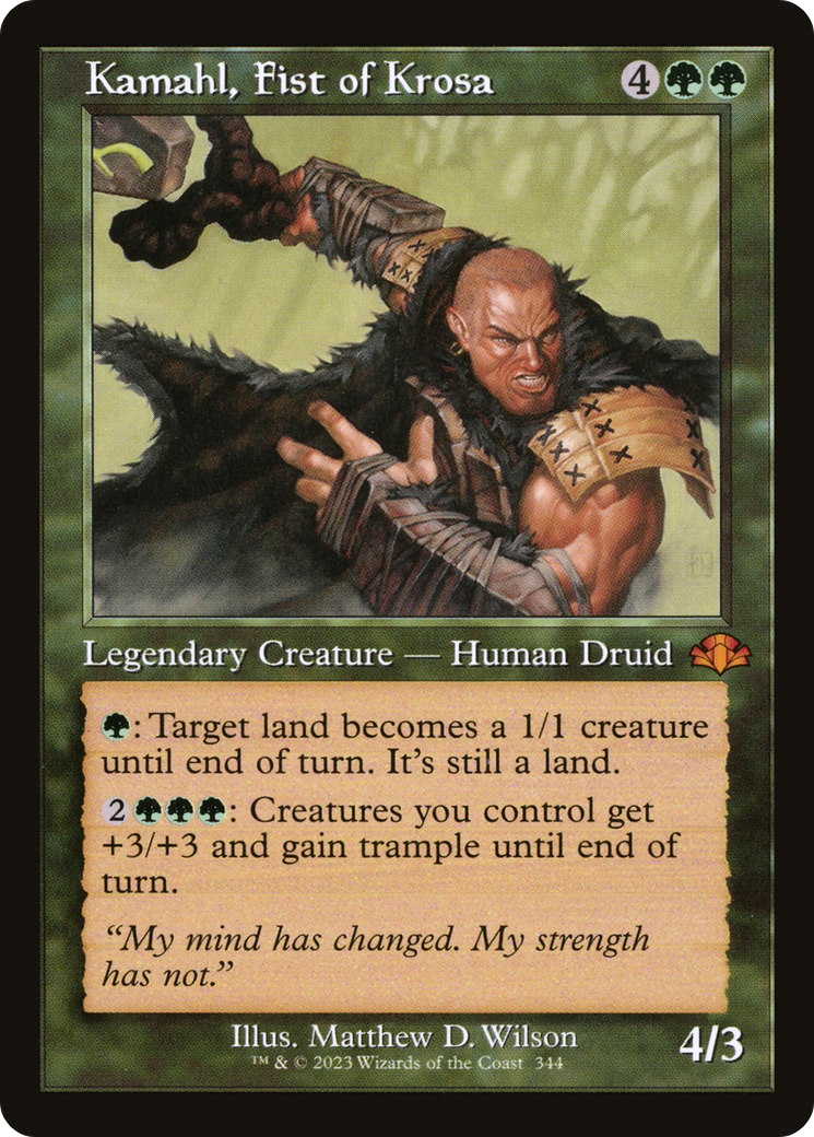 Kamahl, Fist of Krosa (Retro Frame) (344) [Dominaria Remastered] - Deck Out Gaming