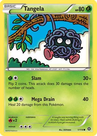 Tangela (1) [XY - Steam Siege] Reverse Holofoil - Deck Out Gaming