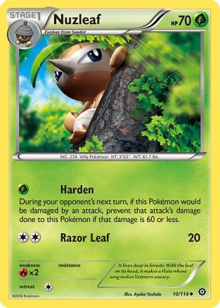 Nuzleaf (10) [XY - Steam Siege] Reverse Holofoil - Deck Out Gaming