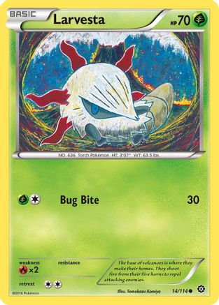 Larvesta (14) [XY - Steam Siege] Reverse Holofoil - Deck Out Gaming