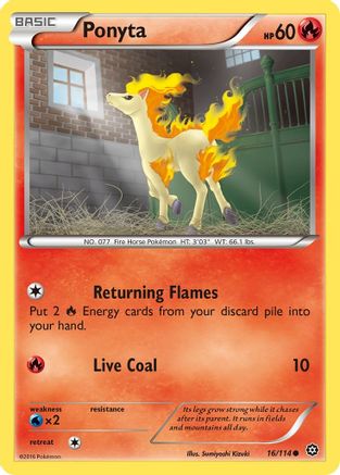Ponyta (16) [XY - Steam Siege] Reverse Holofoil - Deck Out Gaming