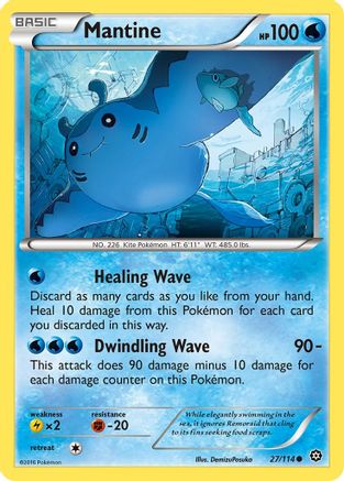 Mantine (27) [XY - Steam Siege] Reverse Holofoil - Deck Out Gaming