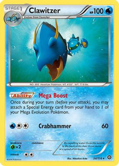Clawitzer (34) [XY - Steam Siege] Reverse Holofoil - Deck Out Gaming