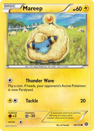 Mareep (38) [XY - Steam Siege] Reverse Holofoil - Deck Out Gaming