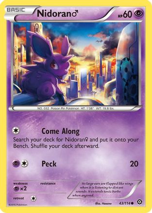 Nidoran M (43) [XY - Steam Siege] Reverse Holofoil - Deck Out Gaming