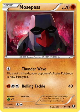Nosepass (54) [XY - Steam Siege] Reverse Holofoil - Deck Out Gaming