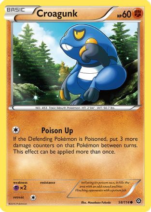Croagunk (58) [XY - Steam Siege] Reverse Holofoil - Deck Out Gaming
