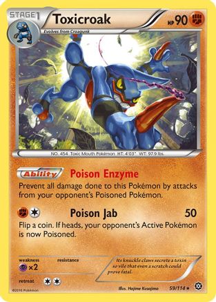 Toxicroak (59) [XY - Steam Siege] Reverse Holofoil - Deck Out Gaming
