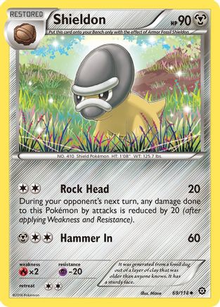 Shieldon (69) [XY - Steam Siege] Reverse Holofoil - Deck Out Gaming