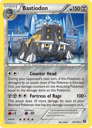 Bastiodon (70) [XY - Steam Siege] Reverse Holofoil - Deck Out Gaming