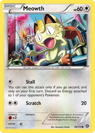 Meowth (88/114) [XY: Steam Siege] Reverse Holofoil - Deck Out Gaming