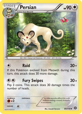 Persian (89) [XY - Steam Siege] Reverse Holofoil - Deck Out Gaming