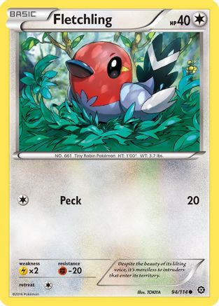 Fletchling (94) [XY - Steam Siege] Reverse Holofoil - Deck Out Gaming