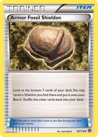 Armor Fossil Shieldon (98) [XY - Steam Siege] Reverse Holofoil - Deck Out Gaming