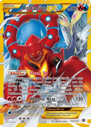 Volcanion EX (Secret) (115) [XY - Steam Siege] Holofoil - Deck Out Gaming