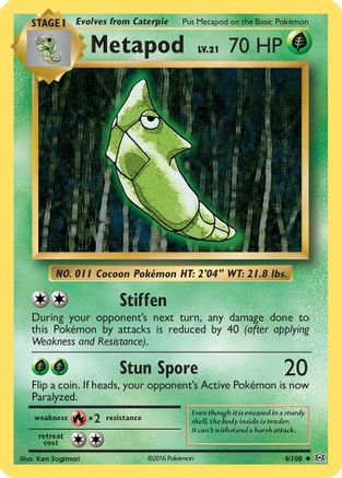 Metapod (4) [XY - Evolutions] Reverse Holofoil - Deck Out Gaming