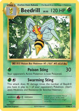 Beedrill (7) [XY - Evolutions] Reverse Holofoil - Deck Out Gaming