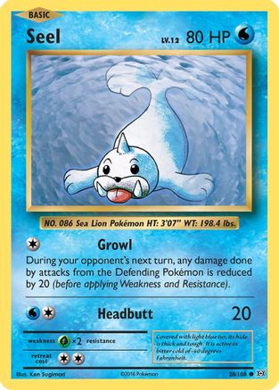 Seel (28) [XY - Evolutions] - Deck Out Gaming