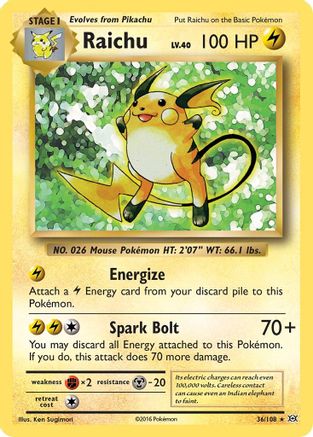 Raichu (36) [XY - Evolutions] Holofoil - Deck Out Gaming
