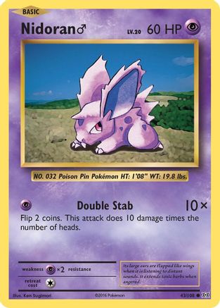 Nidoran M (43) [XY - Evolutions] Reverse Holofoil - Deck Out Gaming