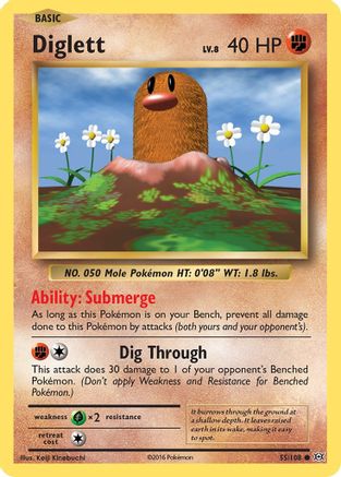 Diglett (55) [XY - Evolutions] Reverse Holofoil - Deck Out Gaming
